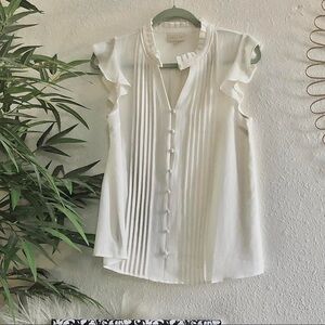 Coquette Prairie Victorian Renaissance Ren Faire Ruffle Pleated Top Blouse Shirt